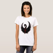 T-shirt Cygne noir avec Ankh (Devant entier)