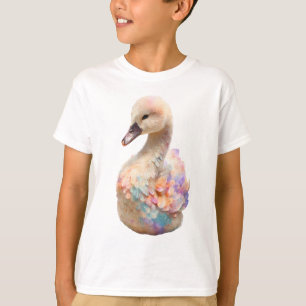 T-shirt Cygne Pastel Arc-en-Ciel Enfants