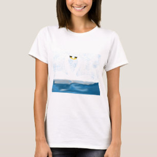 T-shirt Cygnes subtils en amour (formes cardiaques) Cadeau