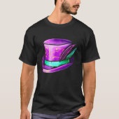 T-shirt Cylindre Casquette Violet Pour Mardi Gras (Devant)