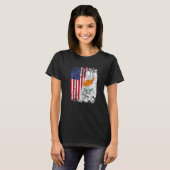 T-shirt CYPRIOT ROOTS Half American Flag USA CYPRUS FLAG (Devant entier)