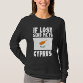 T-shirt Cyprus Flag Design If lost send me to Cyprus (Devant)
