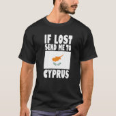 T-shirt Cyprus Flag Design If lost send me to Cyprus Prem (Devant)