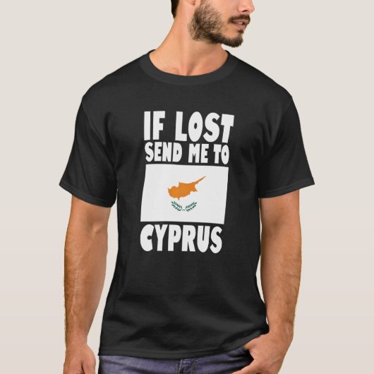 T-shirt Cyprus Flag Design If lost send me to Cyprus Prem (Devant)