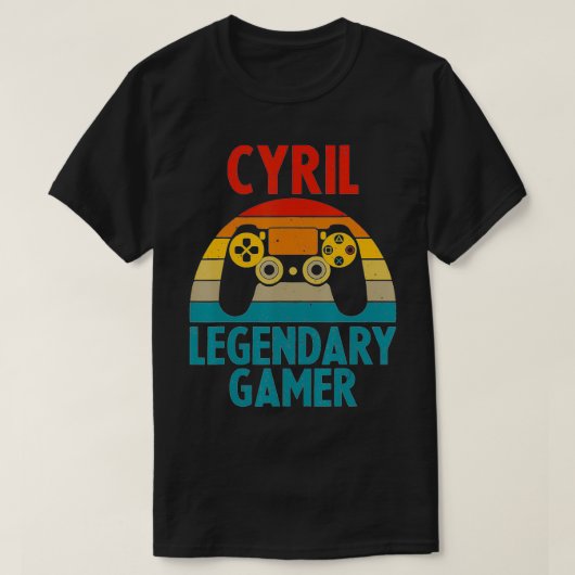 T-shirt CYRIL Gift Name Personalized Funny Gaming Geek Bir (Design devant)