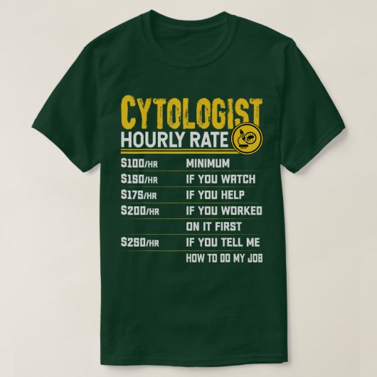 T-shirt Cytologiste Cytologie Microbiologiste Microscopie (Design devant)