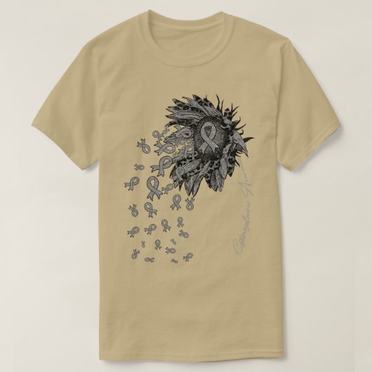 T-shirt CytomegaloSensibilisation Tournesol fleurs de ruba (Design devant)