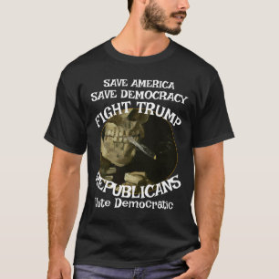 T-shirt Czar Rue menteur Trump GOP Congrès Démocratique Or