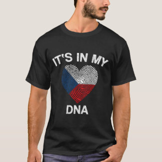 T-shirt Czech Republic Flag It'S In My Dna Czech Flag