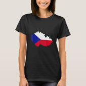 T-shirt Czech Republic map flag (Devant)