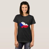 T-shirt Czech Republic map flag (Devant entier)