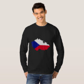 T-shirt Czech Republic map flag (Devant entier)
