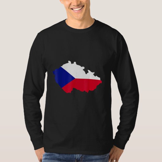 T-shirt Czech Republic map flag (Devant)