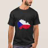 T-shirt Czech Republic map flag (Devant)
