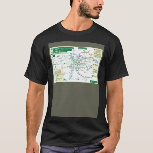 T-shirt Czech Republic  Prague  Praha  Metro Map  HD (Devant)