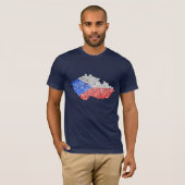 T-shirt Czechia Flagcolor Map (Devant entier)