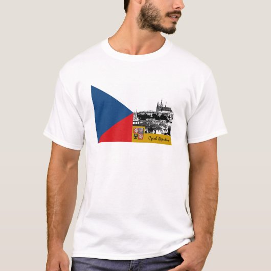 T-shirt Czechia Tee, Prague & Tchèque Mode Drapeau (Devant)