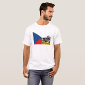 T-shirt Czechia Tee, Prague & Tchèque Mode Drapeau (Devant entier)