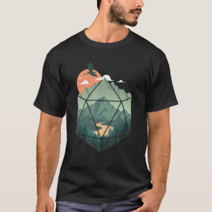T-shirt D20 Ar Dungeons Lover Imaginaire Gaming