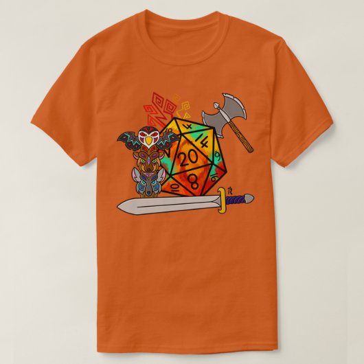 T-shirt D20 barbare (Design devant)