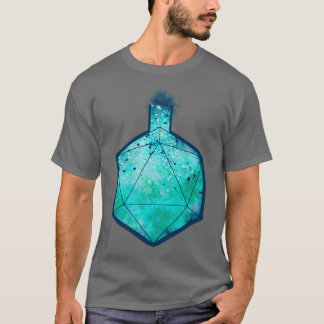 T-shirt D20 Bouteille d'alchimie bleu