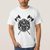 T-shirt D20 Dés avec axes (Devant)