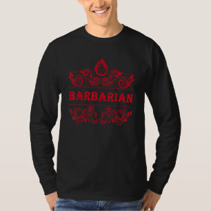 T-shirt D20 Dice Barbarian Rpg Class Table Roleplay