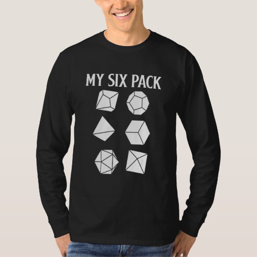 T-shirt D20 Dice Rpg Dragons Gamer Check Out My Six Pack D (Devant)