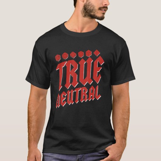 T-shirt D20 Dice Véritable Tablette Rpg Neutre Jeu De Role (Devant)