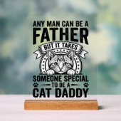 T-Shirt D avec citation de Papa Chat gravure vinta (Neutre)