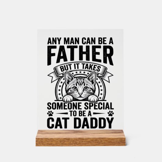 T-Shirt D avec citation de Papa Chat gravure vinta (Recto)