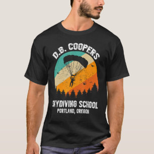 T-shirt D B Cooper Skydiving School Portland Oregon Retro