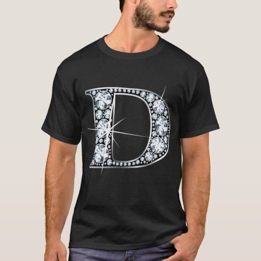 T-shirt "D" Diamond Bling (Devant)