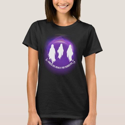 T-Shirt D’Halloween Féminine - Fantômes Le Font Po (Devant)