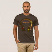 T-shirt D.J. Musique divertissement brun (Devant entier)