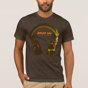T-shirt D.J. Musique divertissement brun