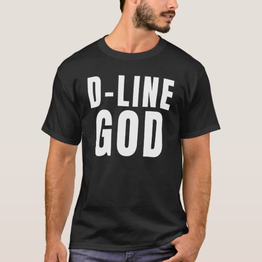 T-shirt D Line Dieu Football Défensif Lineman DL D Line Pl (Devant)