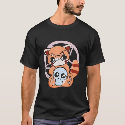T-shirt DãA De Los Muertos Red Panda Mexique Pyjama Paste (Devant)