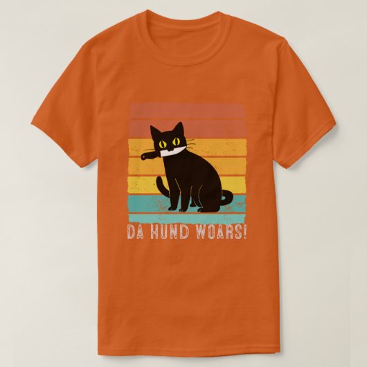T-shirt Da Hund laine Katzen Design mit schwarzer Katze TS (Design devant)