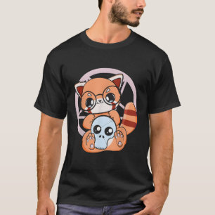 T-shirt DãA De Los Muertos Red Panda Mexique Pajama Pastel