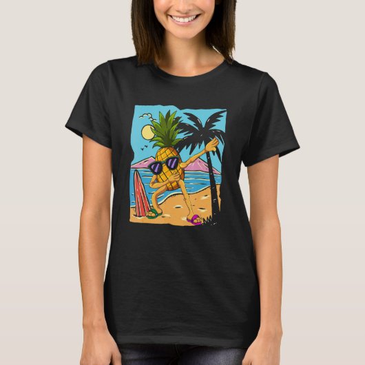 T-shirt Dab Beach Fruit Tropical Summer Vacation Dabbing P (Devant)