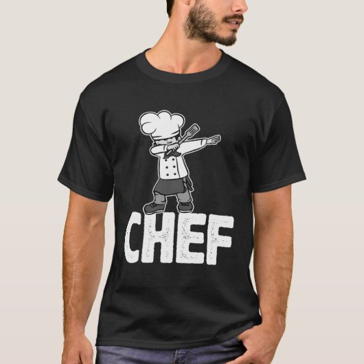 T-shirt Dab Dabbing Chef Cooking Guru  Cook Retro Culinary (Devant)