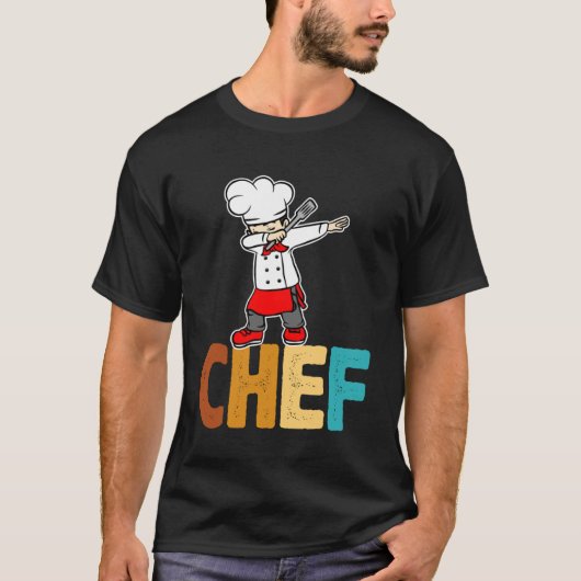 T-shirt Dab Dabbing Chef Cuisine Guru Cuisine Rétro Cuisin (Devant)