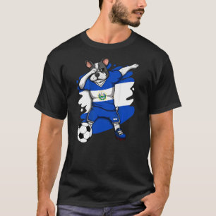T-shirt Dab French Bulldog El Salvador Fans de football Je