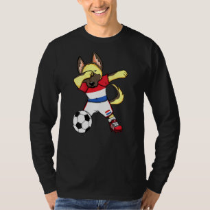 T-shirt Dab German Shepherd Pays-Bas Fans de football Jers