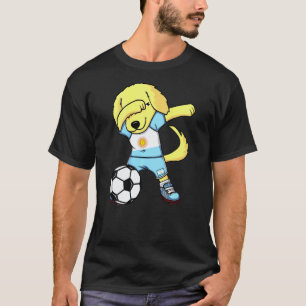 T-shirt Dab Golden Retriever Argentina Fan de foot Maillot