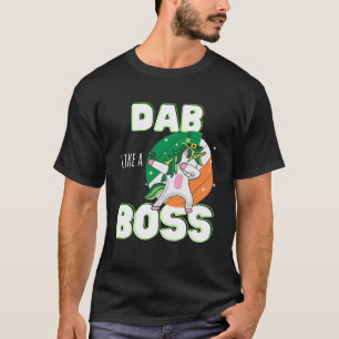 T-shirt Dab Like a Boss St. Paddy's Day Unicorn Girls Boys