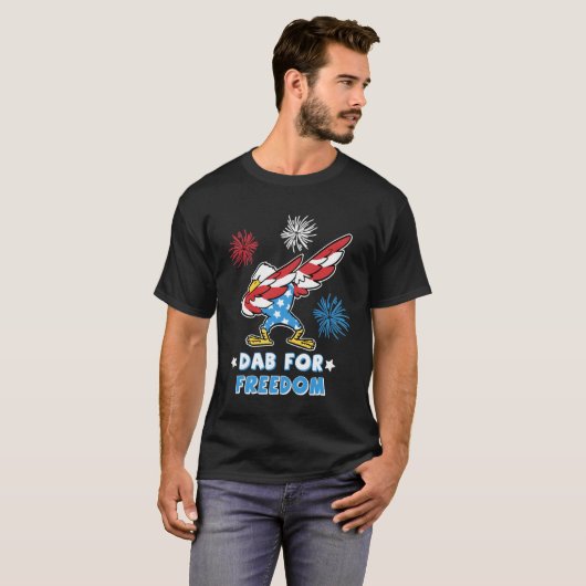 T-shirt Dab Pour Liberté American Independence Bird Appare (Devant entier)