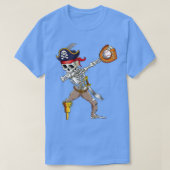 T-shirt Dab Skeleton Dabbing Skeleton Pirate Baseball (Design devant)