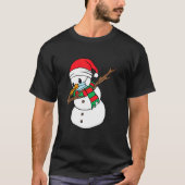 T-shirt Dab Snowman Masque facial Noël (Devant)